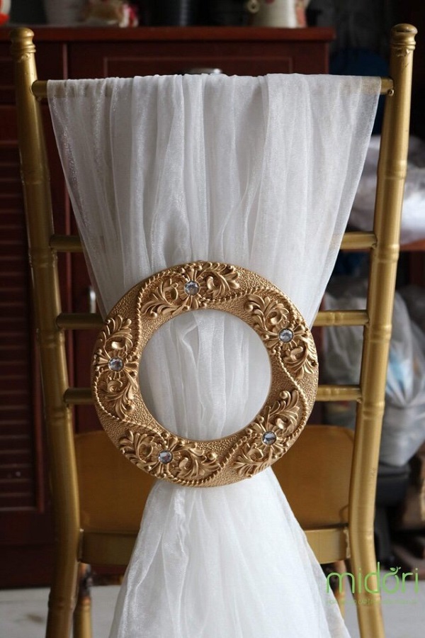Khung trang trí nơ ghế Tròn - Nâu