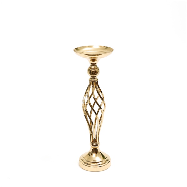 Chân nến dĩa xoắn -vàng- FAN