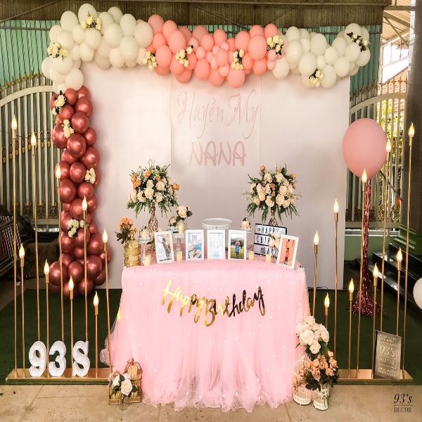 Các mẫu trang trí sinh nhật bằng bong bóng xinh cho bé gái - Ảnh 9